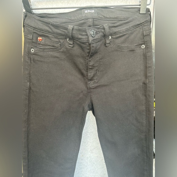 Hudson Women's Signature Bootcut Denim Jeans Dark Wash Black Size 28 - Picture 2 of 10